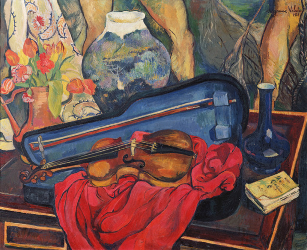 Detail of The Violin Case, 1923 by Marie Clementine Valadon