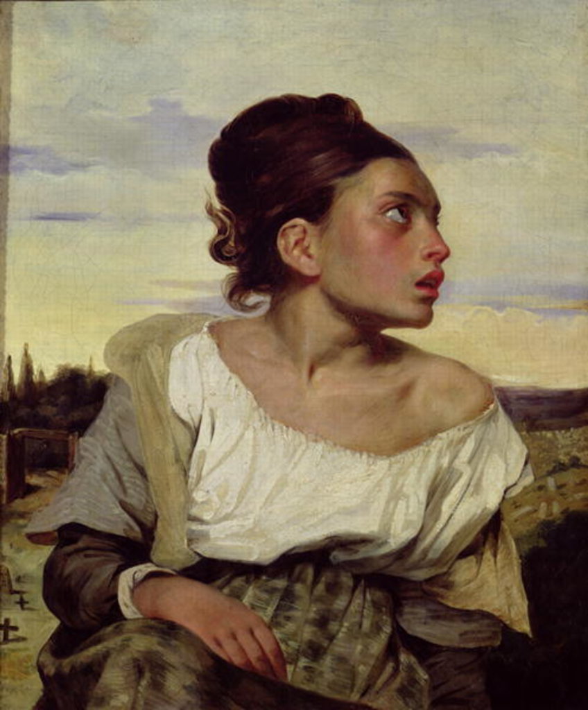 Detail of Young Orphan in the Cemetery, 1824 by Ferdinand Victor Eugene Delacroix