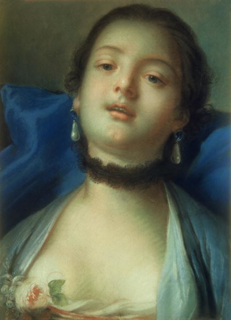 Detail of Portrait of a Woman by Francois Boucher