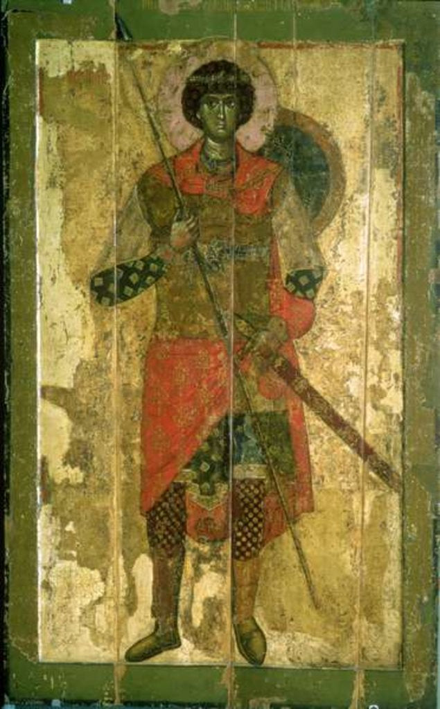 Detail of Icon of St. George, 1130-50 by Novgorod School