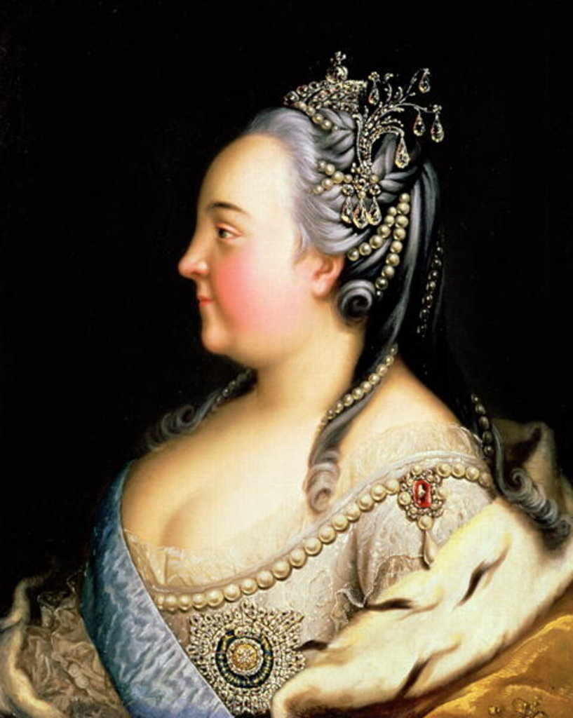 Detail of Portrait of Elizabeth Petrovna Empress of Russia, c.1768 by Heinrich Buchholz