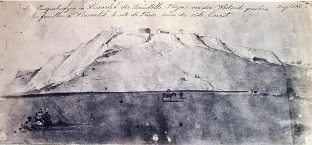 Detail of View of the Troy excavations seen from the West by Heinrich Schliemann