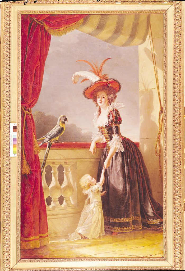 Detail of Portrait of Louise-Elisabeth de France Duchess of Parma and her son Ferdinand, 1786 by Adelaide Labille-Guiard