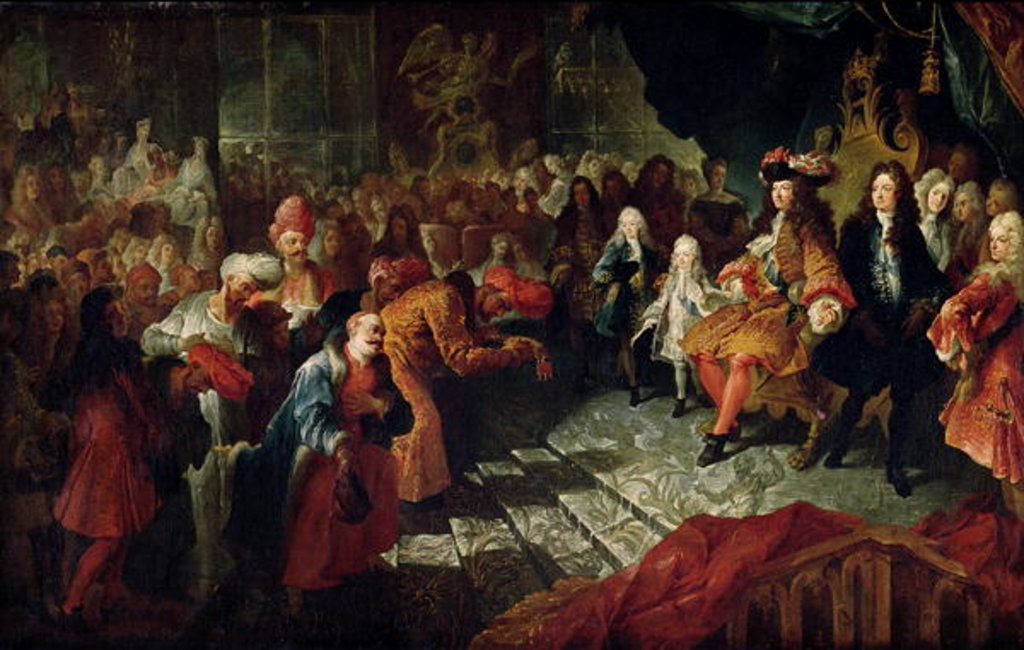 Detail of Louis XIV receiving the Persian Ambassador Mohammed Reza Beg in the Galerie des Glaces at Versailles, 19th February 1715 by Antoine Coypel