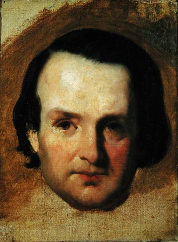 Detail of Study for a portrait of Victor Hugo c.1836 by Francois Joseph Heim