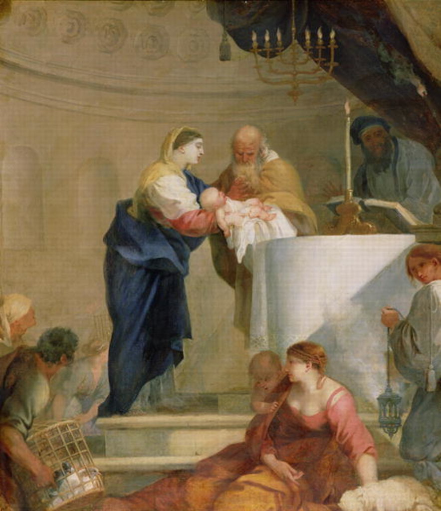 Detail of The Presentation in the Temple by Sebastien Bourdon