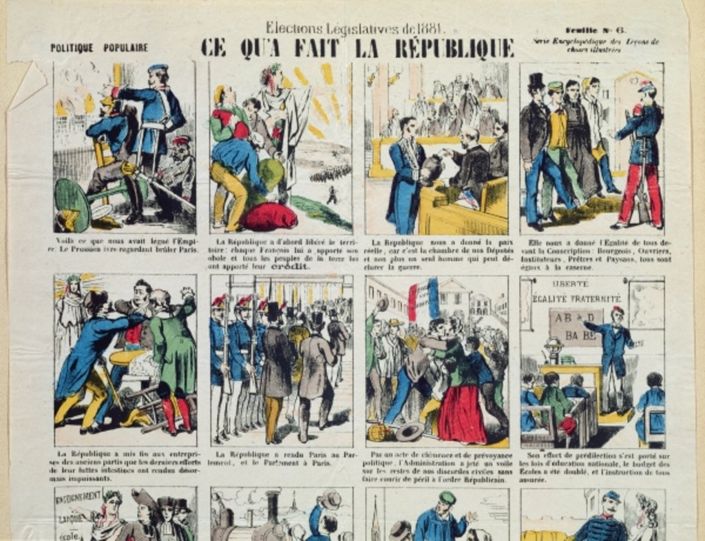 Detail of Republican propaganda in support of the foundation of the Third Republic, c.1881 by French School