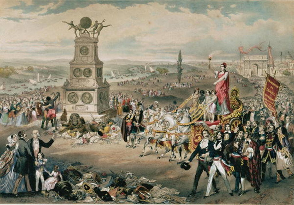 Detail of Anniversary of the Universal Democratic and Social Republic, 1848 by French School