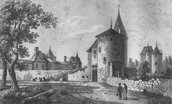 Detail of View of the Chateau de Montaigne by Jean Jerome Baugean