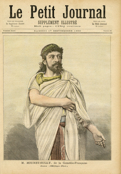 Detail of M. Mounet-Sully in Oedipus Rex at the Comédie-Française by French School