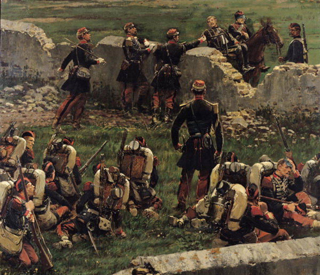 Detail of Fragment of the Panorama of the battle of Rezonville, 1883 by Jean-Baptiste Edouard Detaille