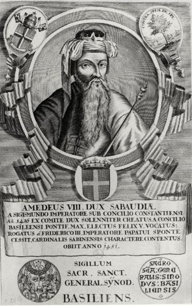 Detail of Portrait of Amedee VIII Le Pacifique by French School