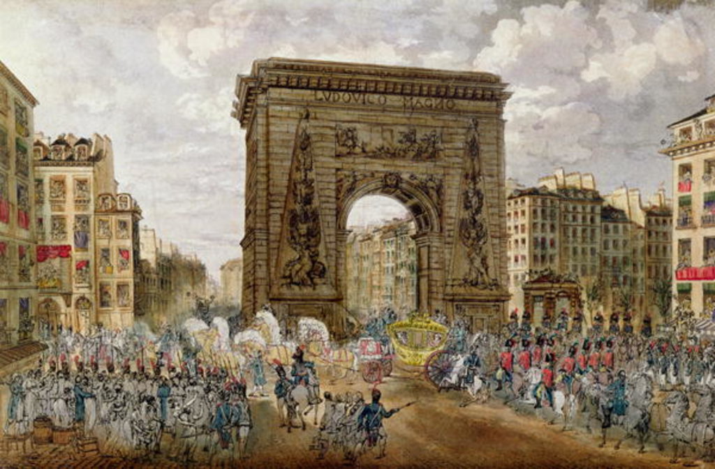 Detail of Procession of Pope Pius VII in Paris, 28th November 1804 by French School