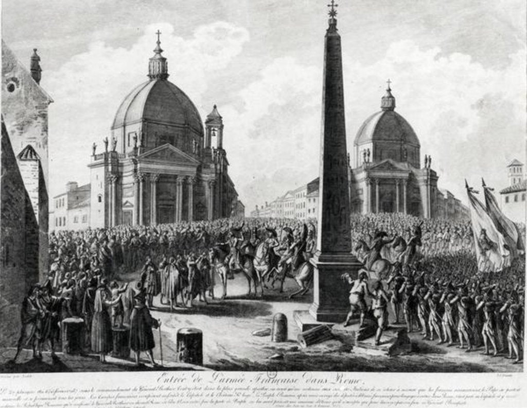 Detail of The Entry of the French Army into Rome led by Marshal Berthier, 15th February 1798 by French School