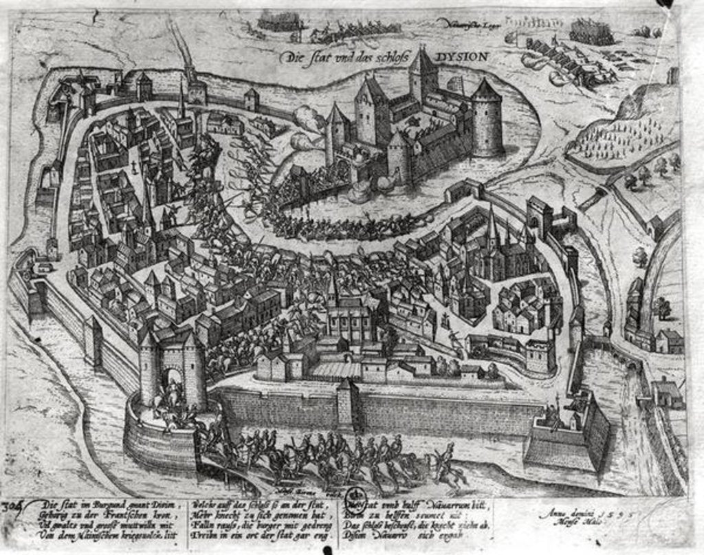 Detail of Henri IV entering Dijon, after his victory at Fontaine-Francaise over Spanish, 5th June 1595 by German School