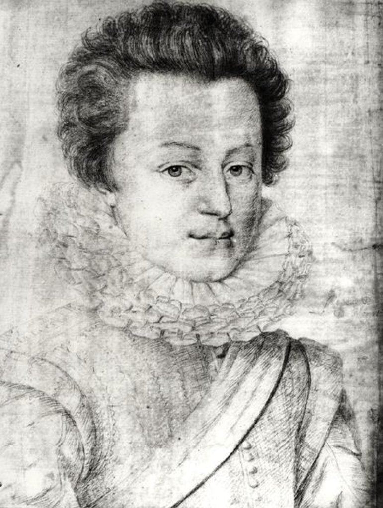 Detail of Portrait of Cesar de Bourbon, Duke de Vendome by or Dumoustier Daniel Dumonstier