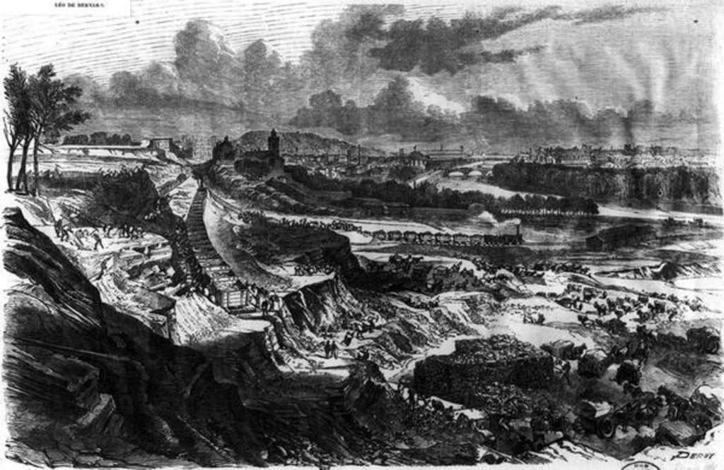 Detail of Levelling of the Chaillot Hill for the building of Roi de Rome place in 1812-13 by French School