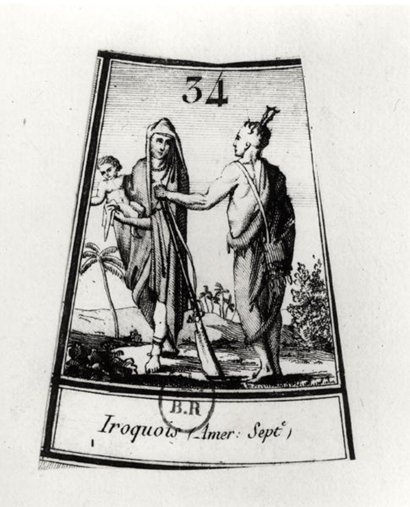 Detail of Iroquois Indians by French School