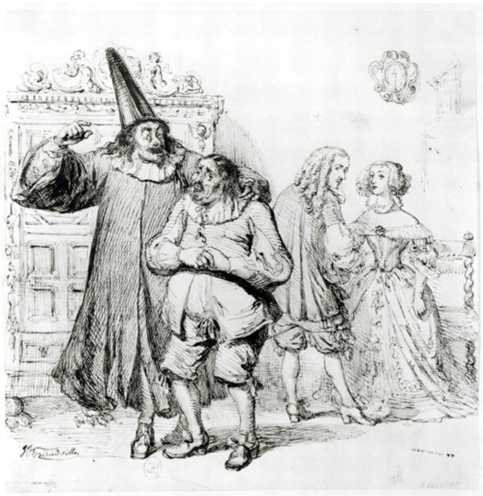 Detail of Argan and Monsieur Purgon by Grandville