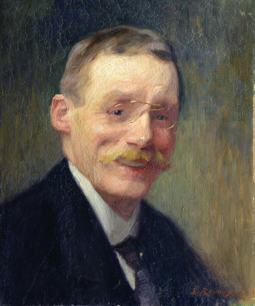 Detail of Self portrait, Smiling by Jules Ernest Renoux