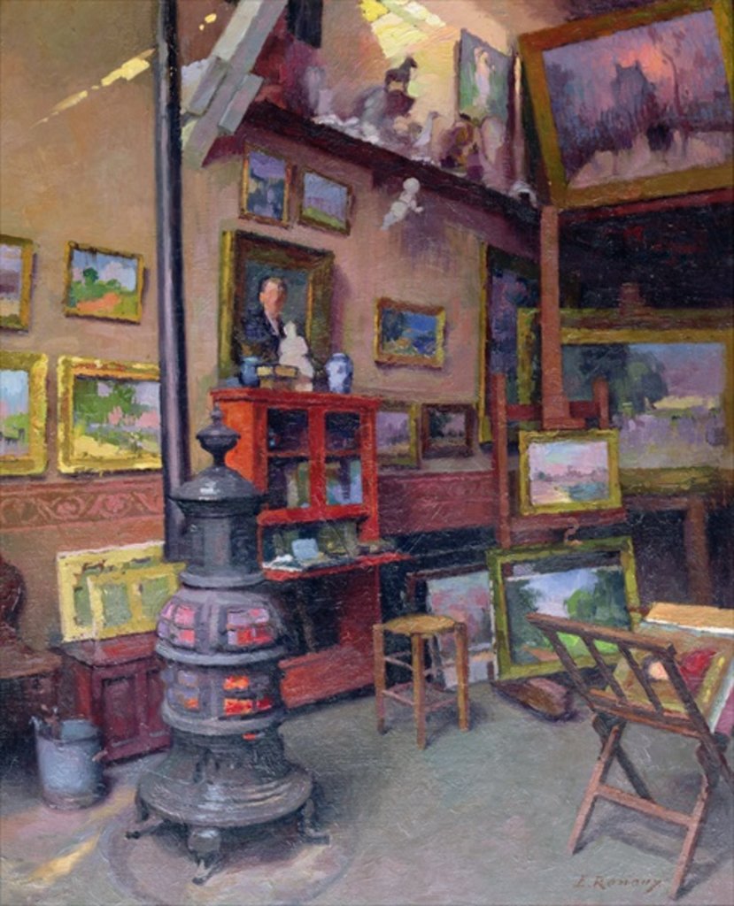 Detail of The Studio 50, rue Saint-Didier by Jules Ernest Renoux