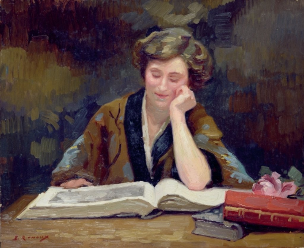 Detail of The Album by Jules Ernest Renoux