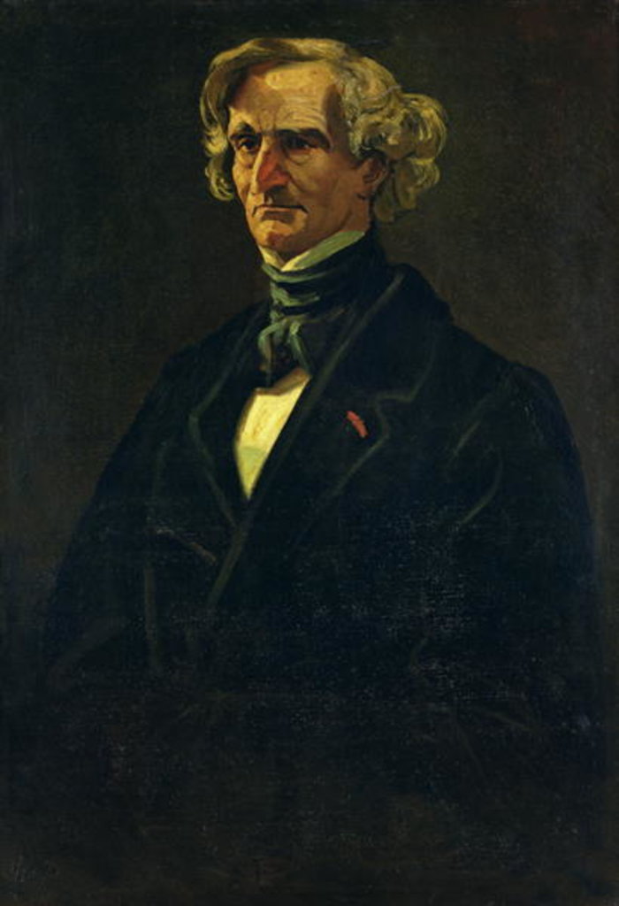 Detail of Portrait of Hector Berlioz formerly attributed to Honore Daumier by Andre Gill