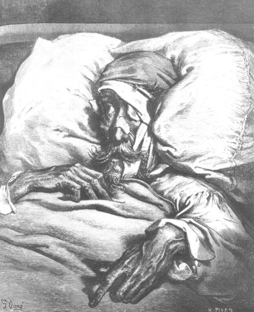 Detail of Don Quixote wounded by Gustave Dore