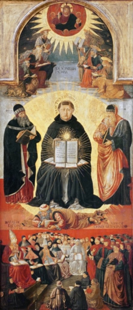 Detail of The Triumph of St. Thomas Aquinas by Benozzo di Lese di Sandro Gozzoli