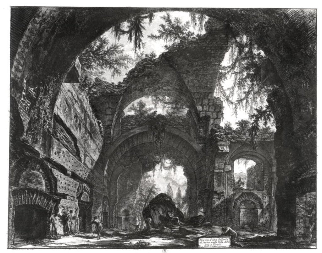 Detail of Ruins of a Sculpture Gallery at Hadrian’s Villa at Tivoli, 1770 by Giovanni Battista Piranesi