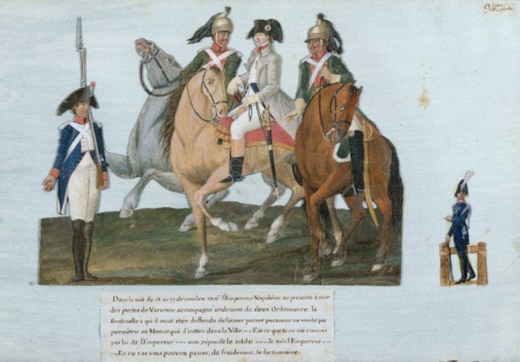 Detail of Napoleon Bonaparte and the Varsovian Sentry by Lesueur Brothers