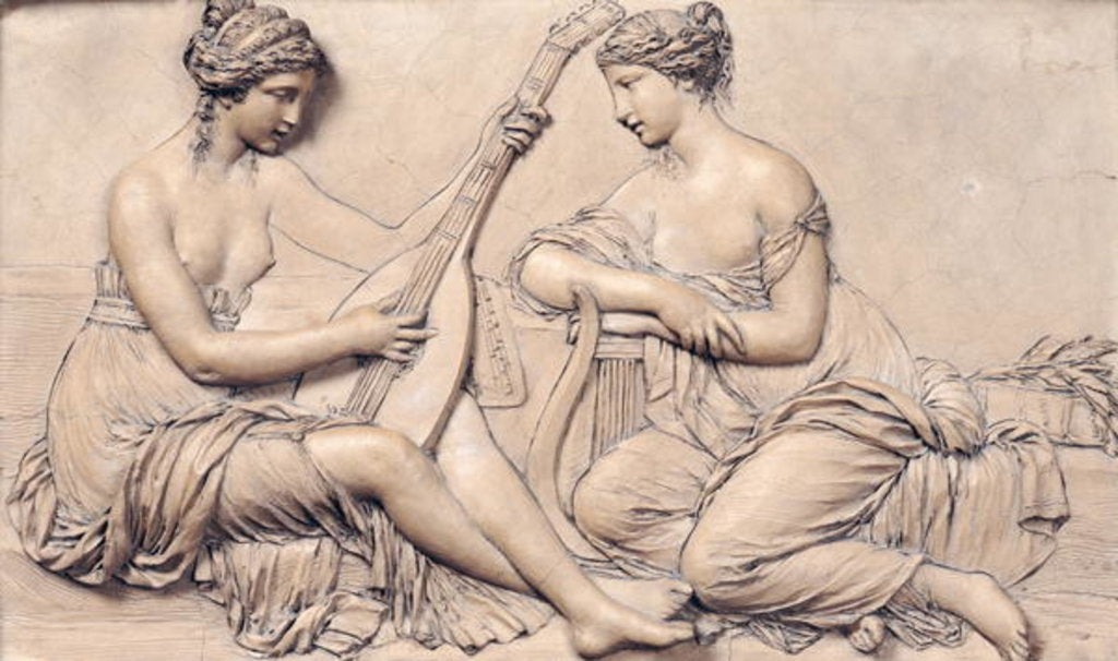 Detail of Poetry and Music by Claude Michel Clodion