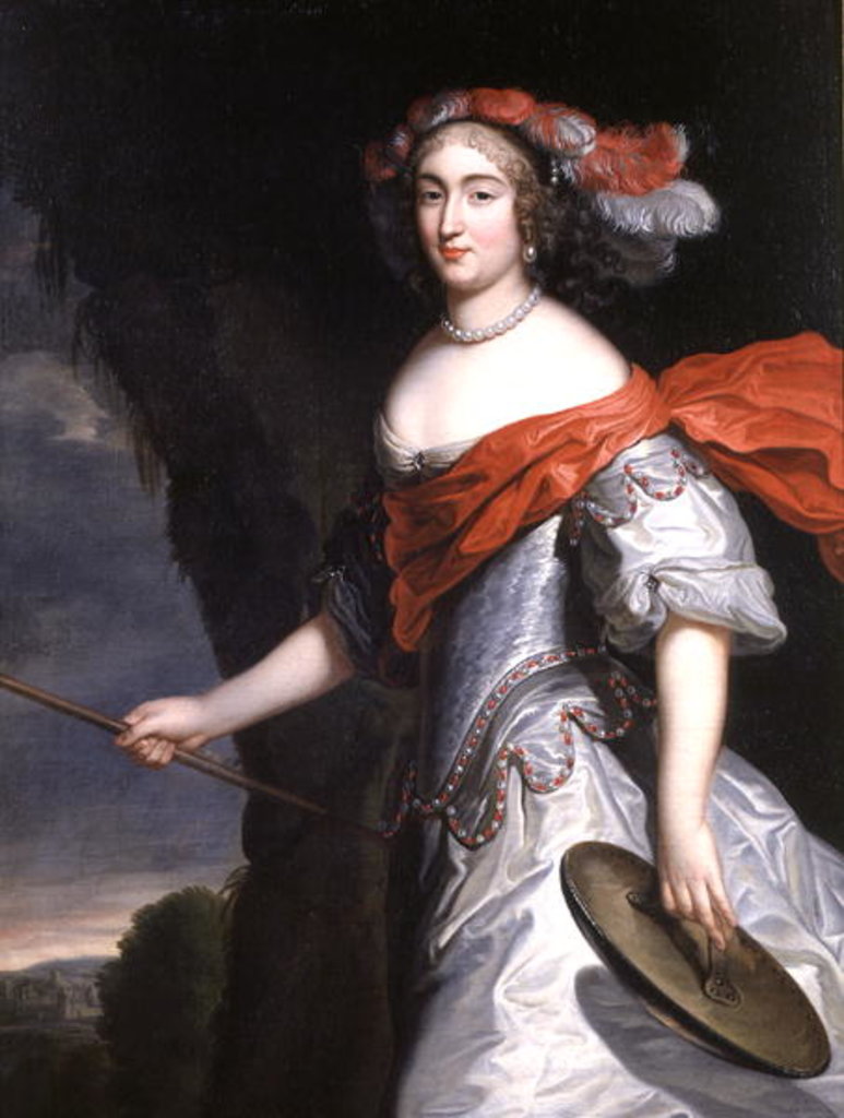 Detail of Portrait presumed to be Anne-Marie-Louise of Orleans, Duchess of Monpensier, La Grande Mademoiselle, c.1660 by Charles Beaubrun