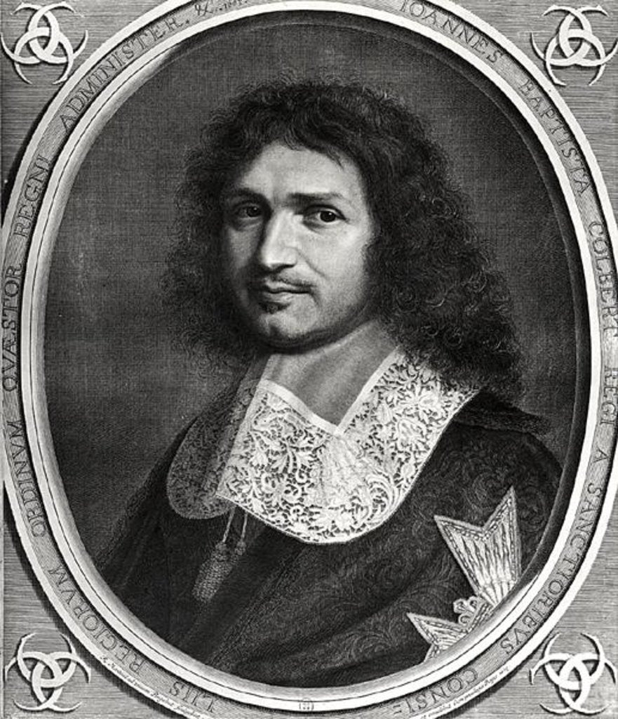 Detail of Portrait of Jean Baptiste Colbert by Robert Nanteuil