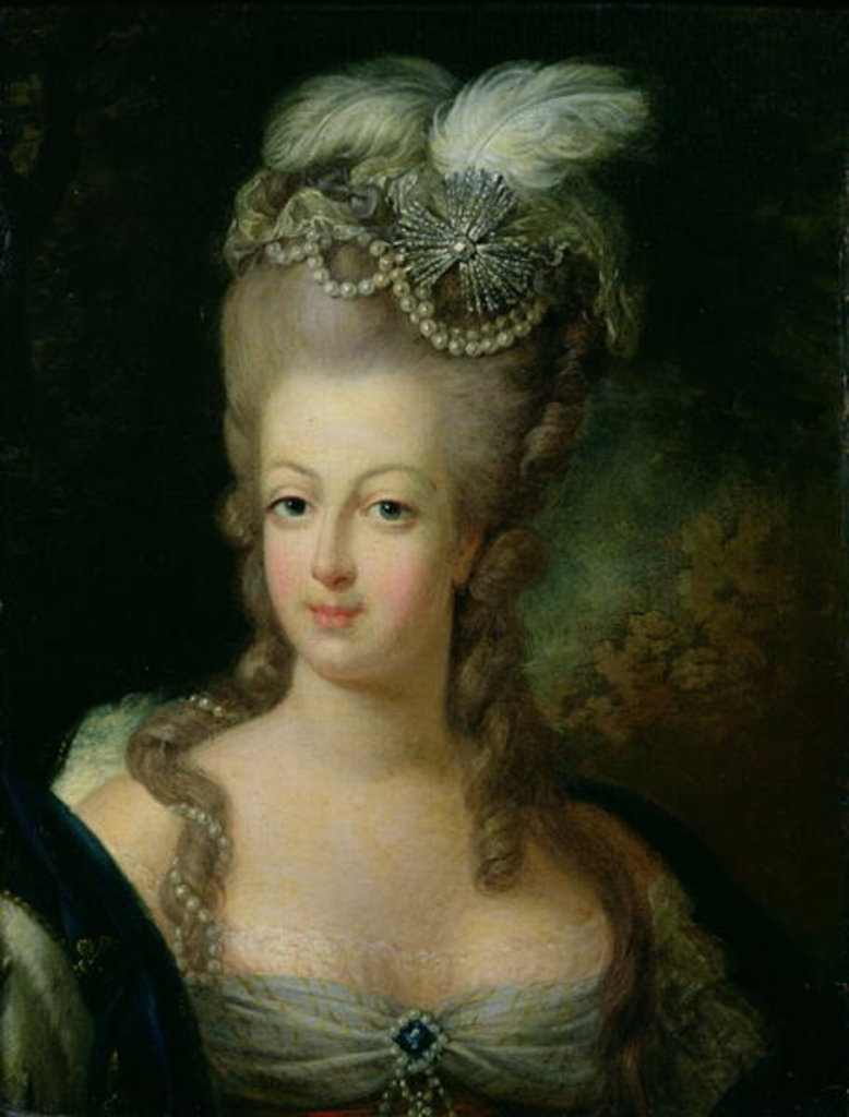 Detail of Portrait of Marie-Antoinette de Habsbourg-Lorraine by French School