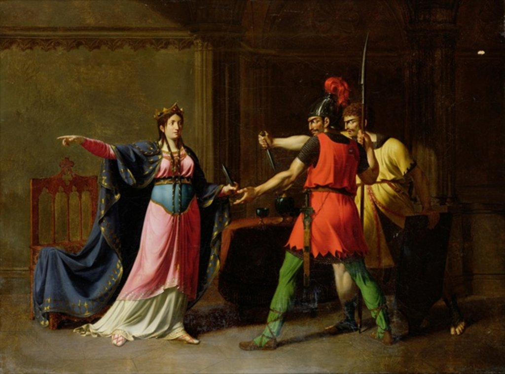 Detail of Fredegunde Arming the Assassins of Sigebert by Emmanuel Wallet