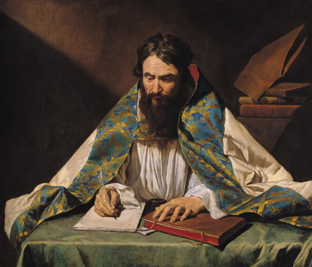 Detail of St. Ambrose, c.1633-39 by Matthias Stomer