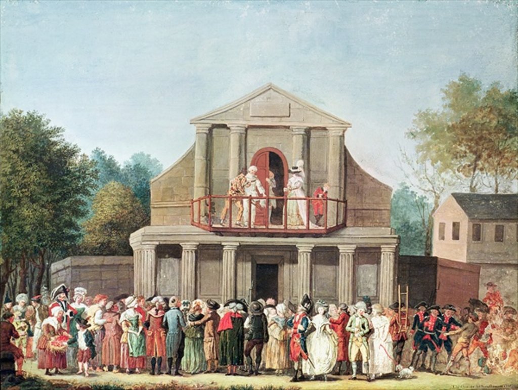 Detail of Theatrical Performance at the Saint-Laurent Fair, 1786 by French School