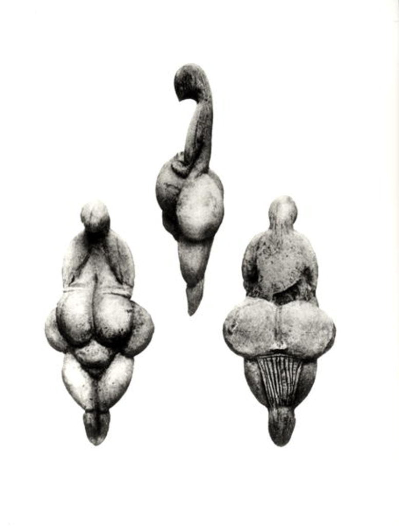 Detail of Three views of a 'Venus' statuette by Prehistoric Prehistoric