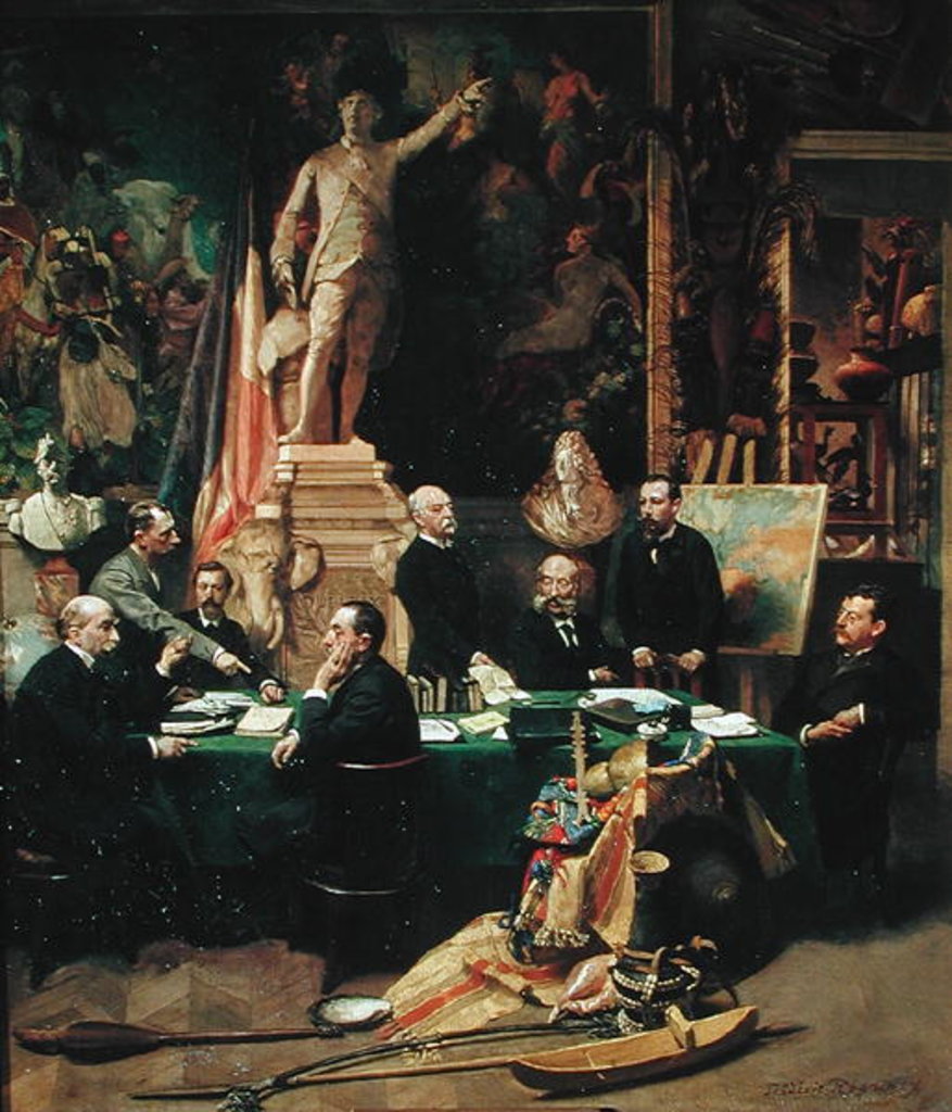 Detail of The Colonial Delegates and Jules Ferry 1892 by Felix Elie Regamey