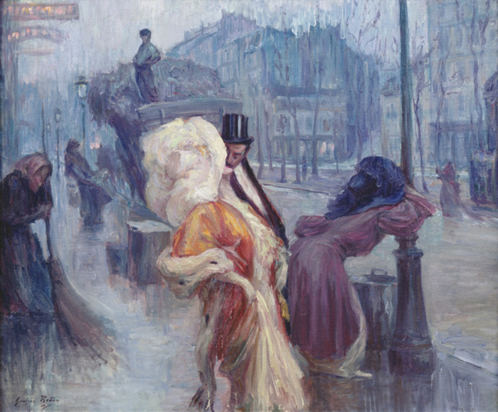 Detail of Dawn, Leaving the Restaurant in Montmartre, 1906 by Georges Redon