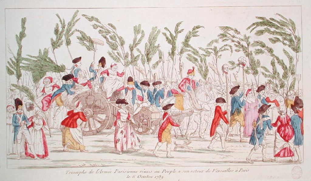 Detail of The Triumphant Parisian Army Returning to Paris from Versailles, 6th October 1789 by French School