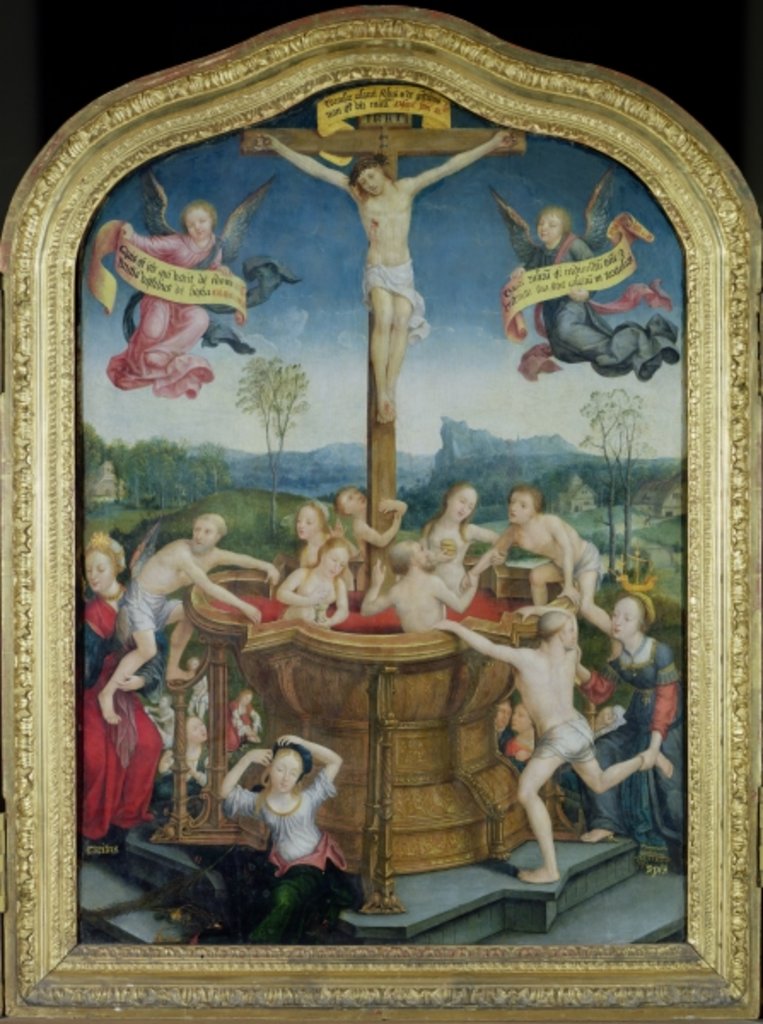 Detail of Mystic Bath of the Souls by Jean the Elder Bellegambe