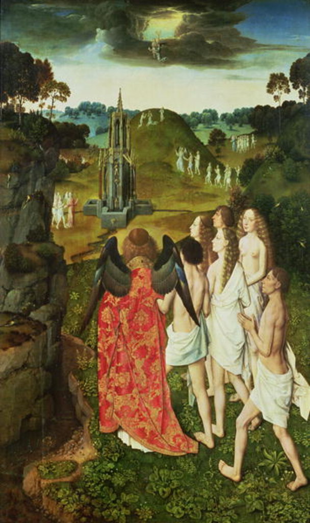 Detail of Paradise of the Symbolic Fountain by Dirck Bouts