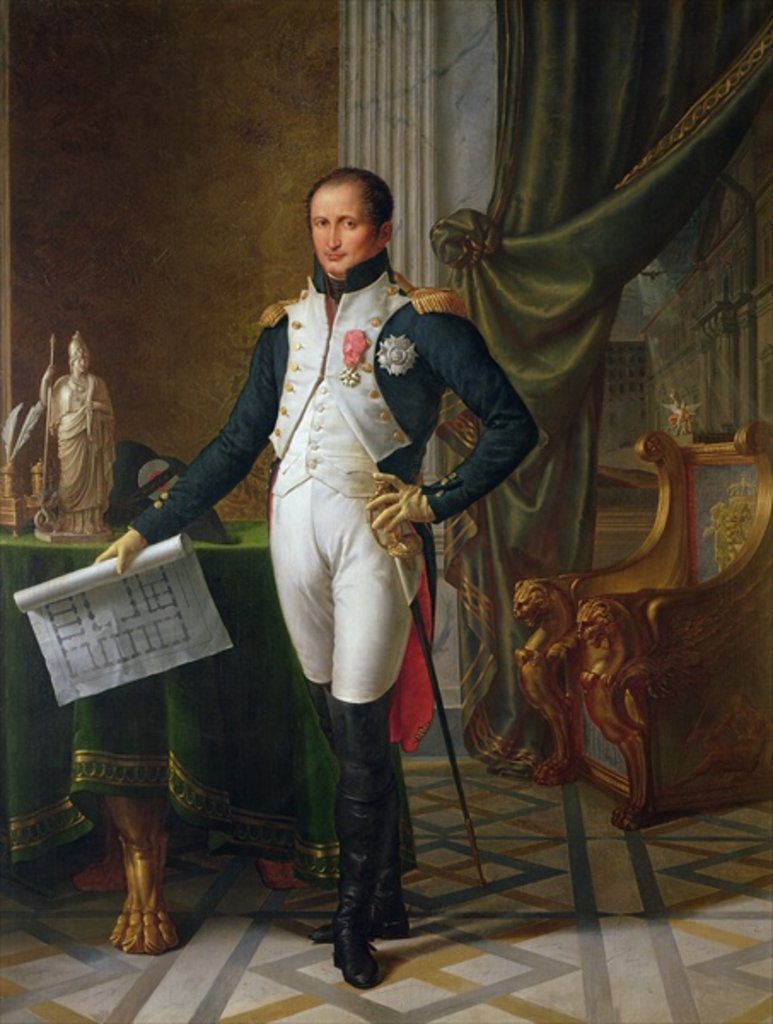 Detail of Portrait of Joseph Bonaparte King of Spain, 1808 by Jean Baptiste Joseph Wicar