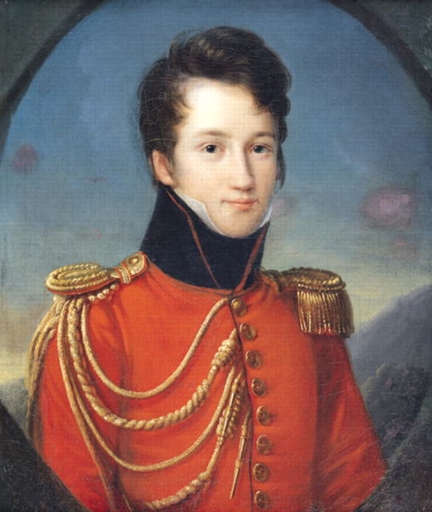 Detail of Portrait of Alfred de Vigny by Francois Josephe Kinson