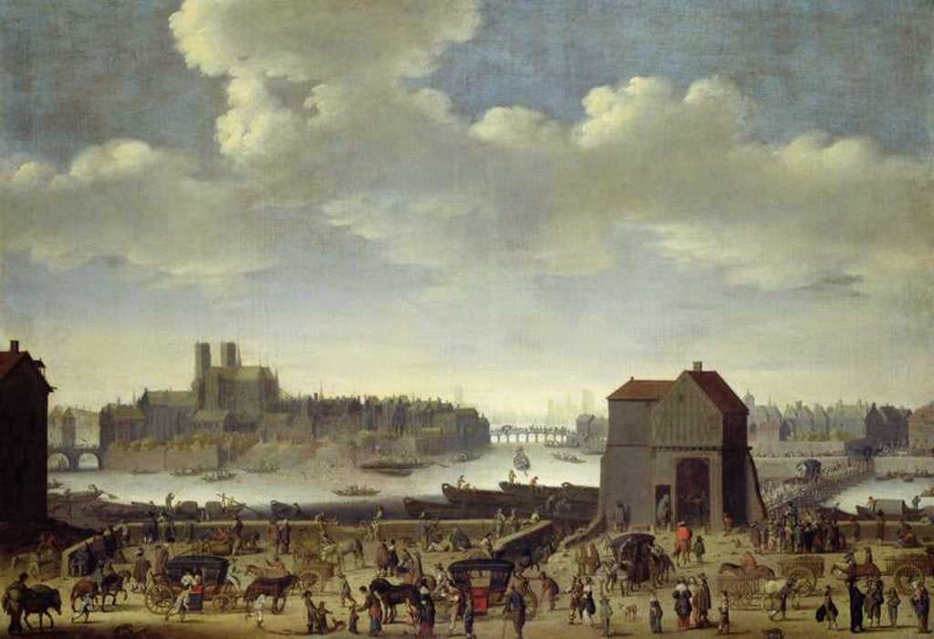 Detail of View of the Bridge and Quai de la Tournelle, c.1645 by Theodor Matham