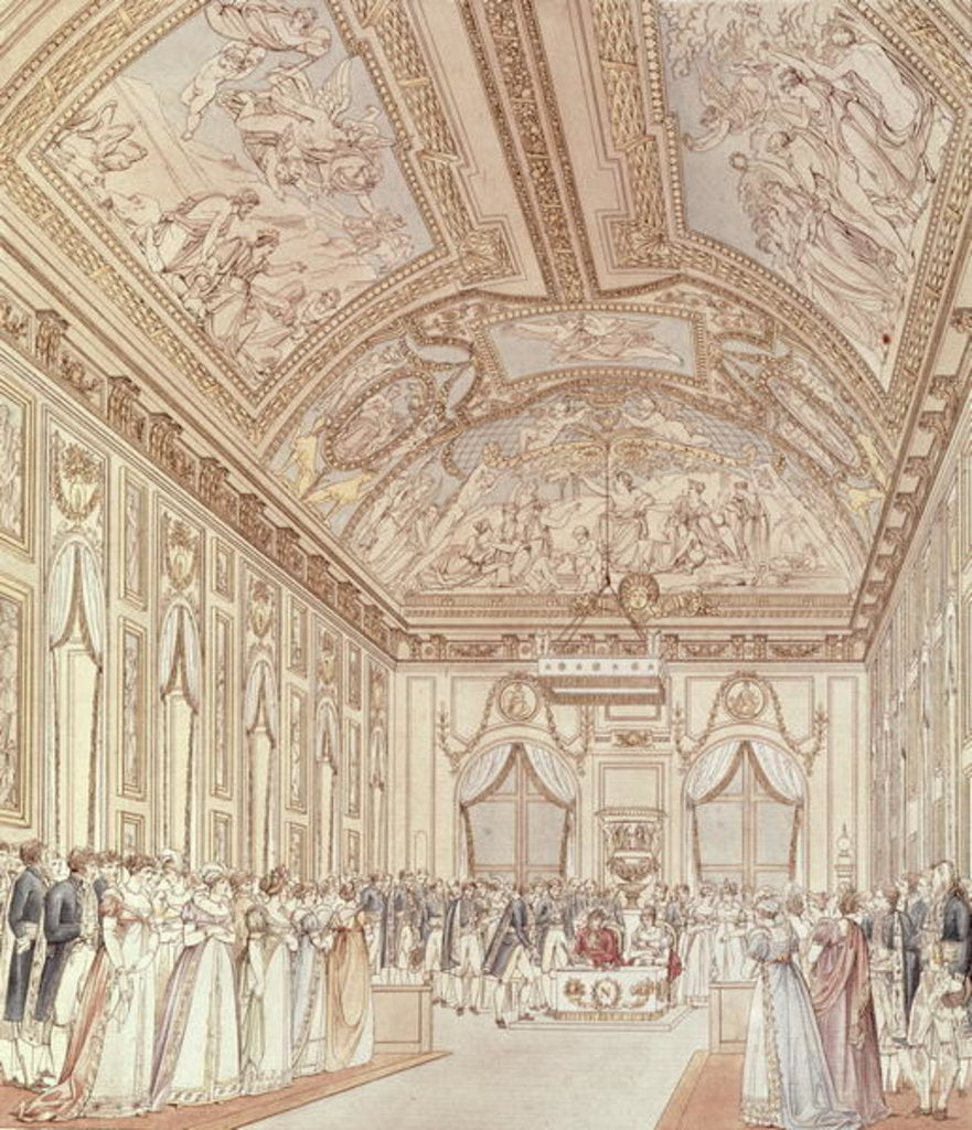 Detail of The Civil Ceremony of the Marriage of Napoleon Bonaparte and Marie-Louise in the Great Hall of the Chateau de Saint-Cloud, 1st April 1810 by C. and Fontaine P. Percier