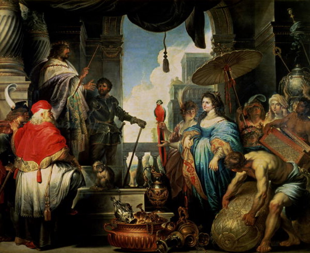 Detail of Solomon and the Queen of Sheba by Erasmus II Quellinus