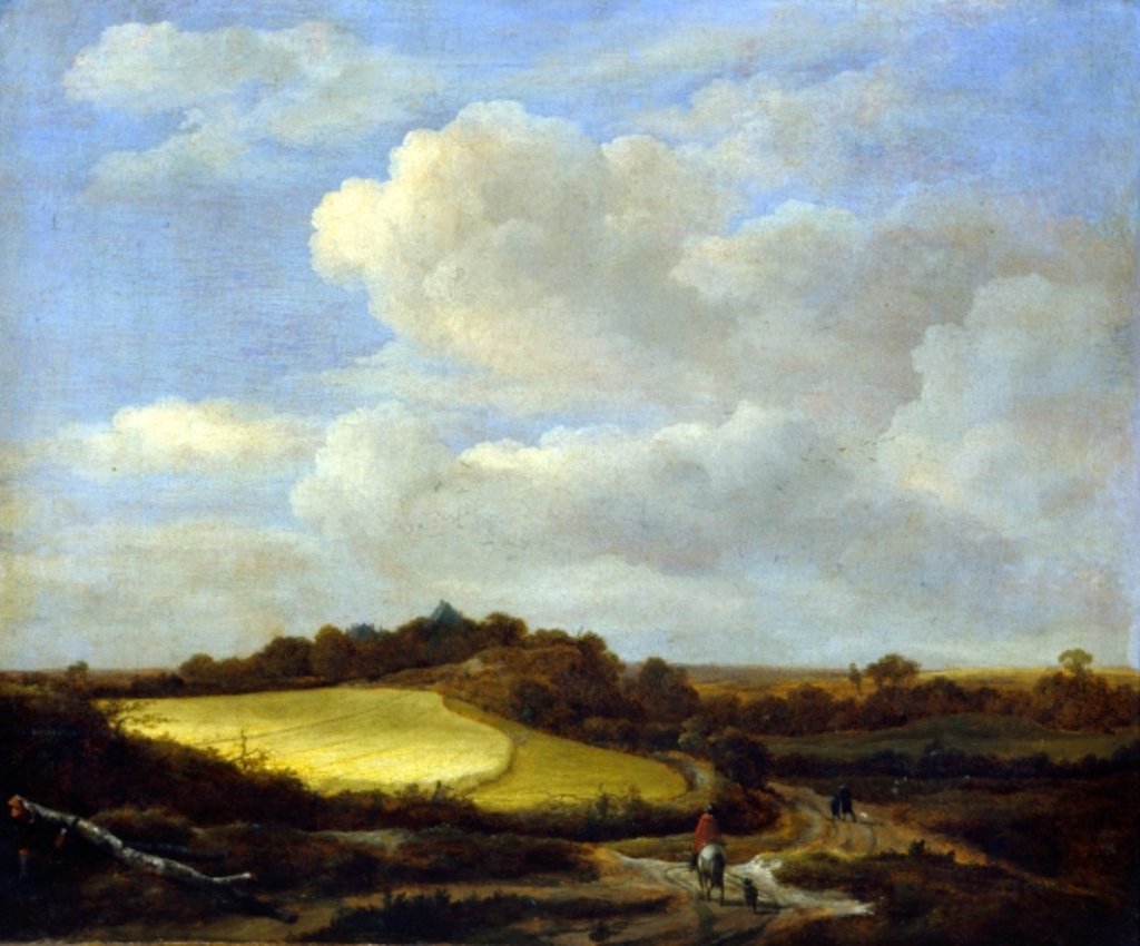 Detail of The Wheatfield by Jacob Isaaksz. or Isaacksz. van Ruisdael